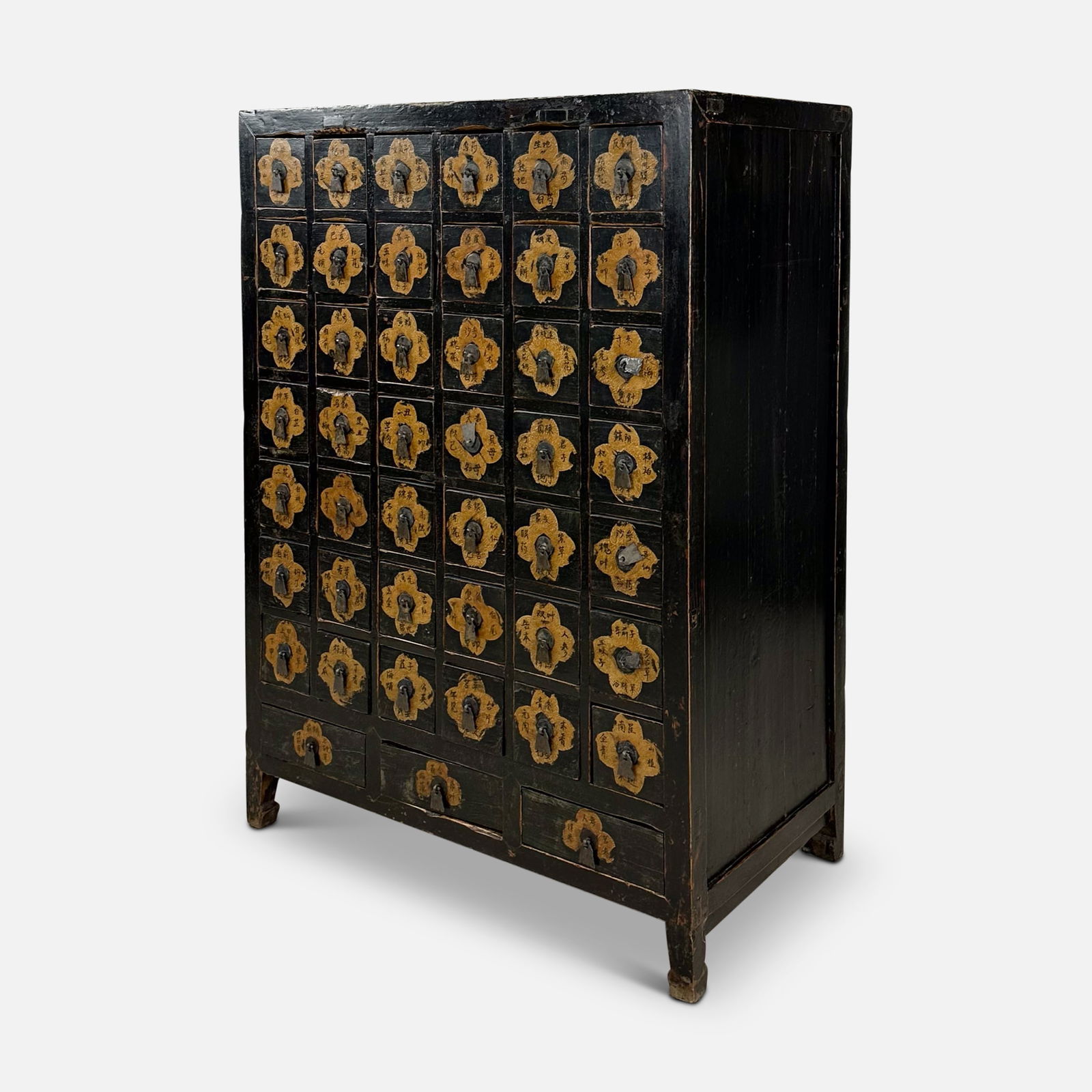 Antique 19thC Chinese Lacquer 45-Drawer Medicine Cabinet Apothecary Chest (1 of 13)