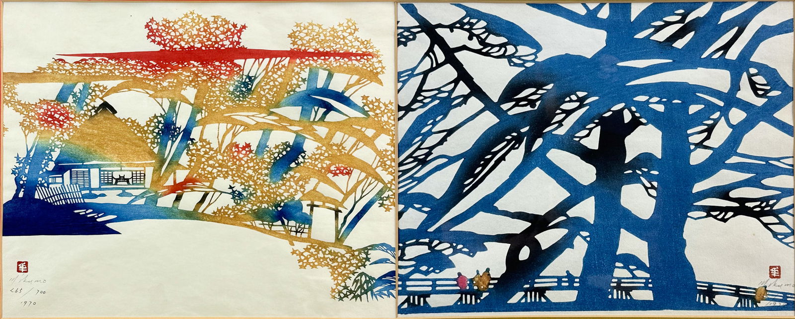 Inagaki Toshijiro Two Japanese Woodblock Prints (1 of 11)