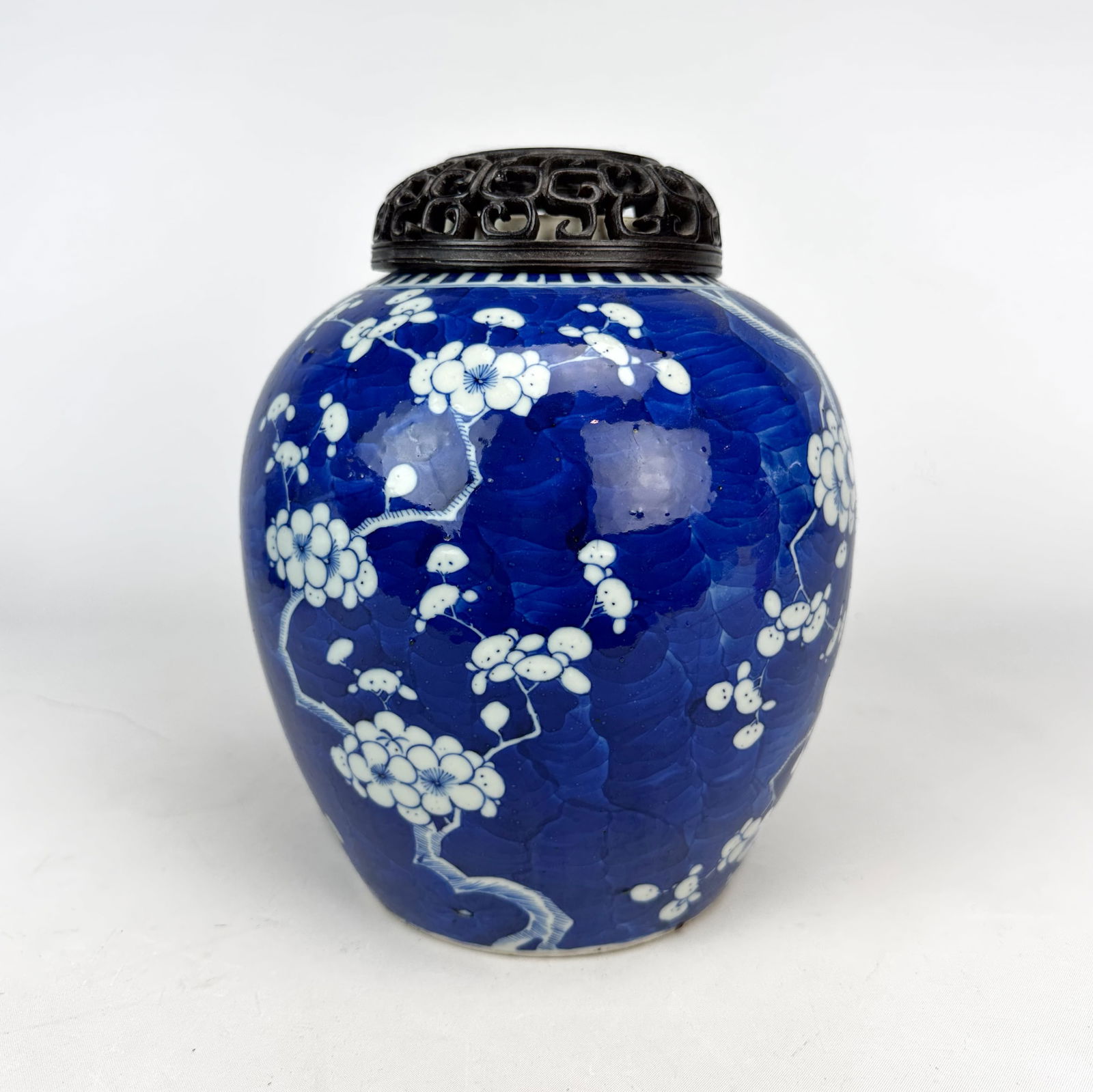 Antique Chinese Blue and White Porcelain Prunus Ginger Jar (1 of 8)