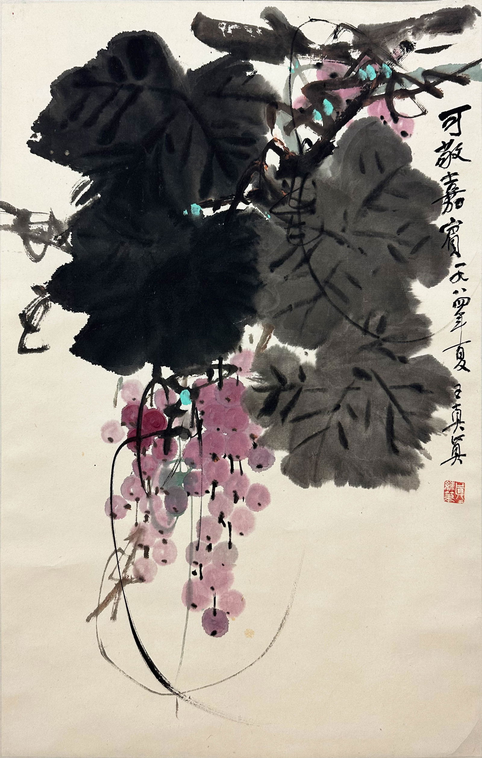 Antique Asian Qi-Bashi Xieyi Style Hand Painted Hanging Scroll Painting (1 of 8)