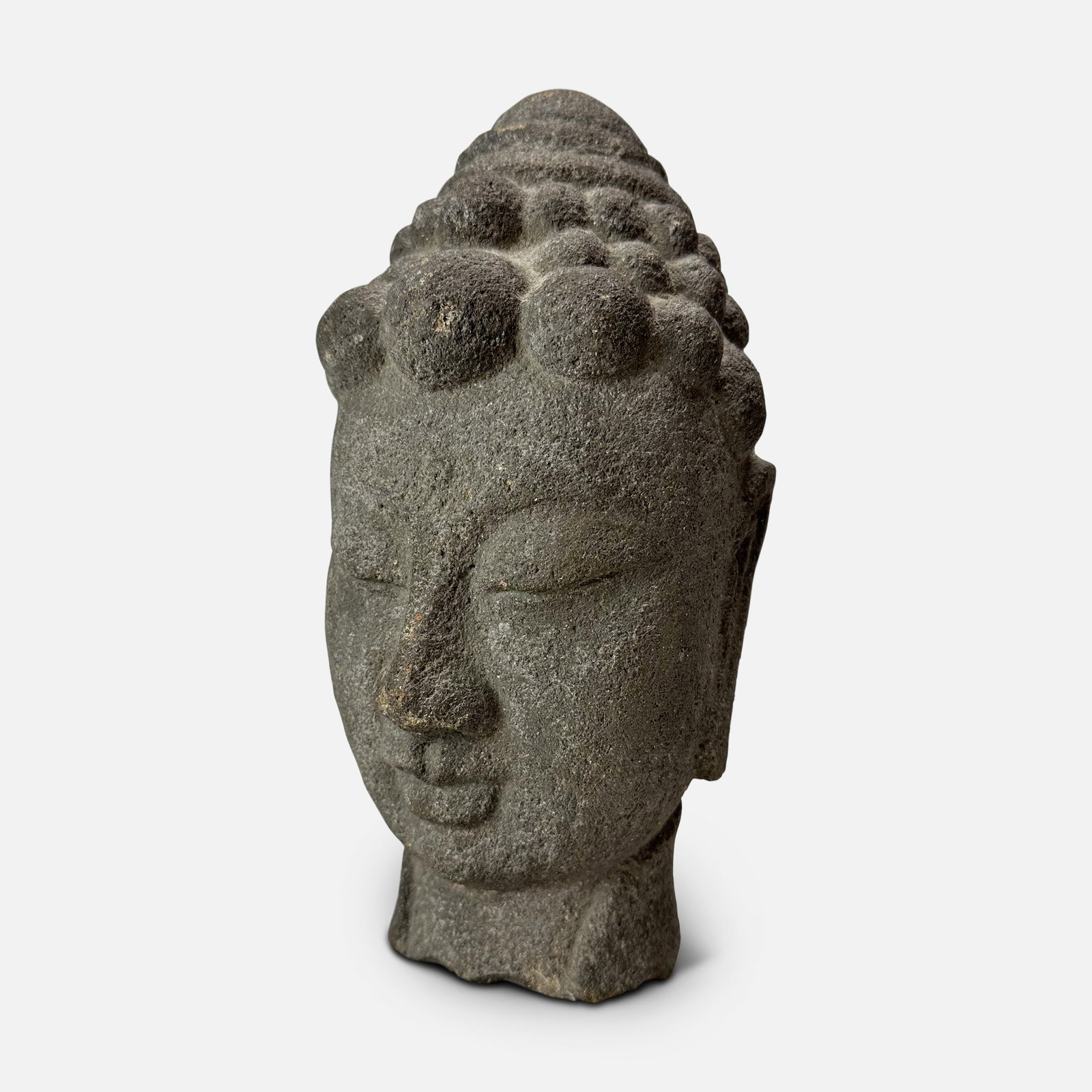 Antique Southeast Asian Indonesian Carved Stone Buddha Head Sculpture (1 of 8)