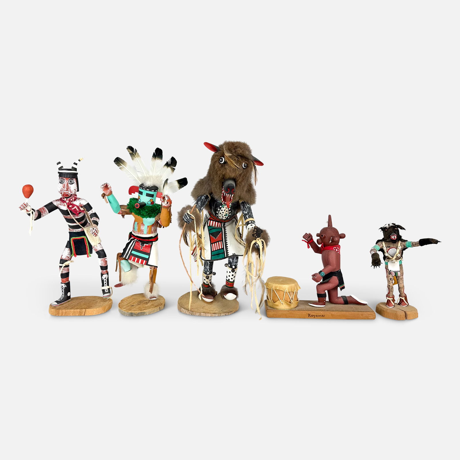 Five Navajo Hopi Kachina Doll Native American Indian Sculptures (1 of 12)