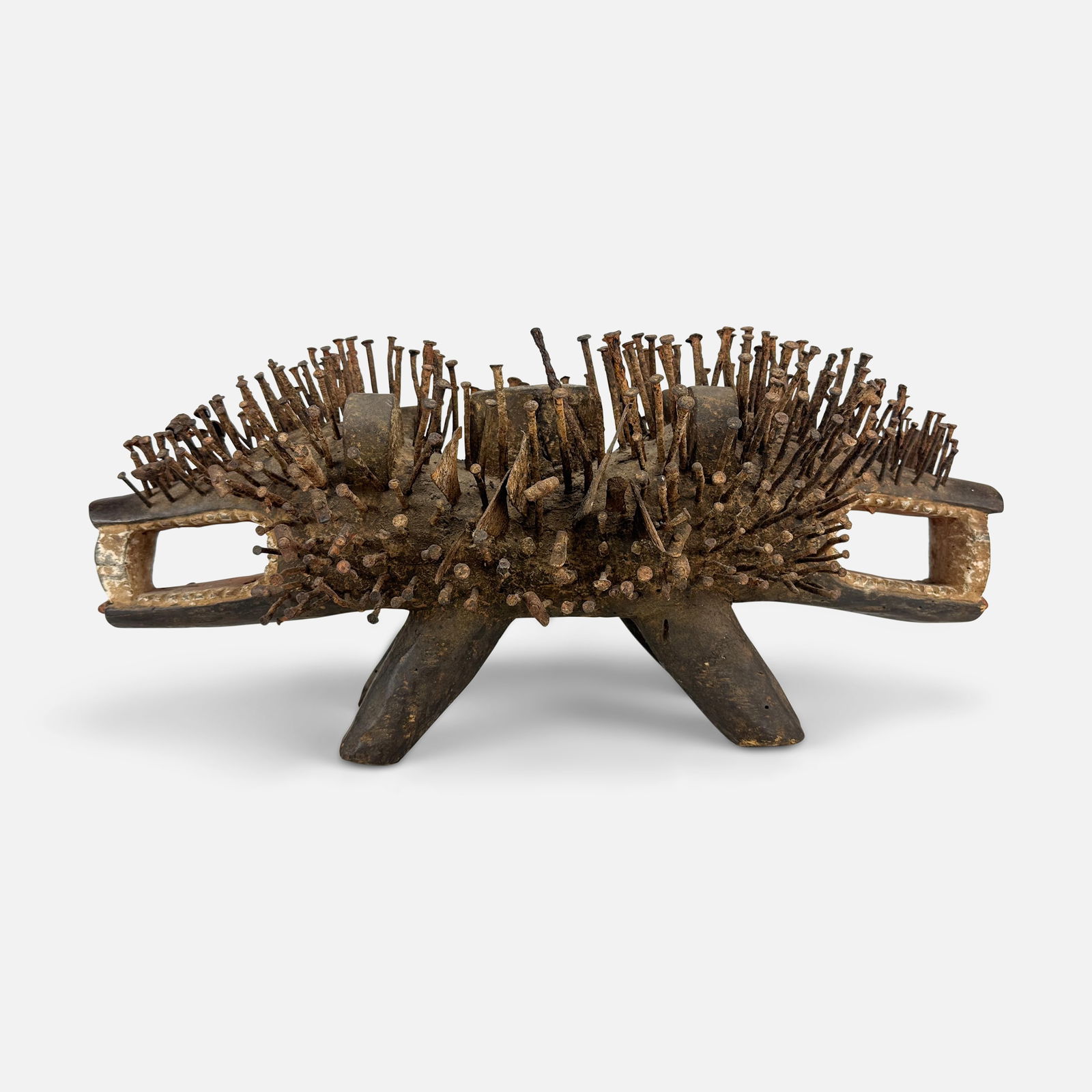 African Bakongo Nkishi Nkondi Kozo Double Headed Dog Fetish Power Figure, DRC (1 of 8)