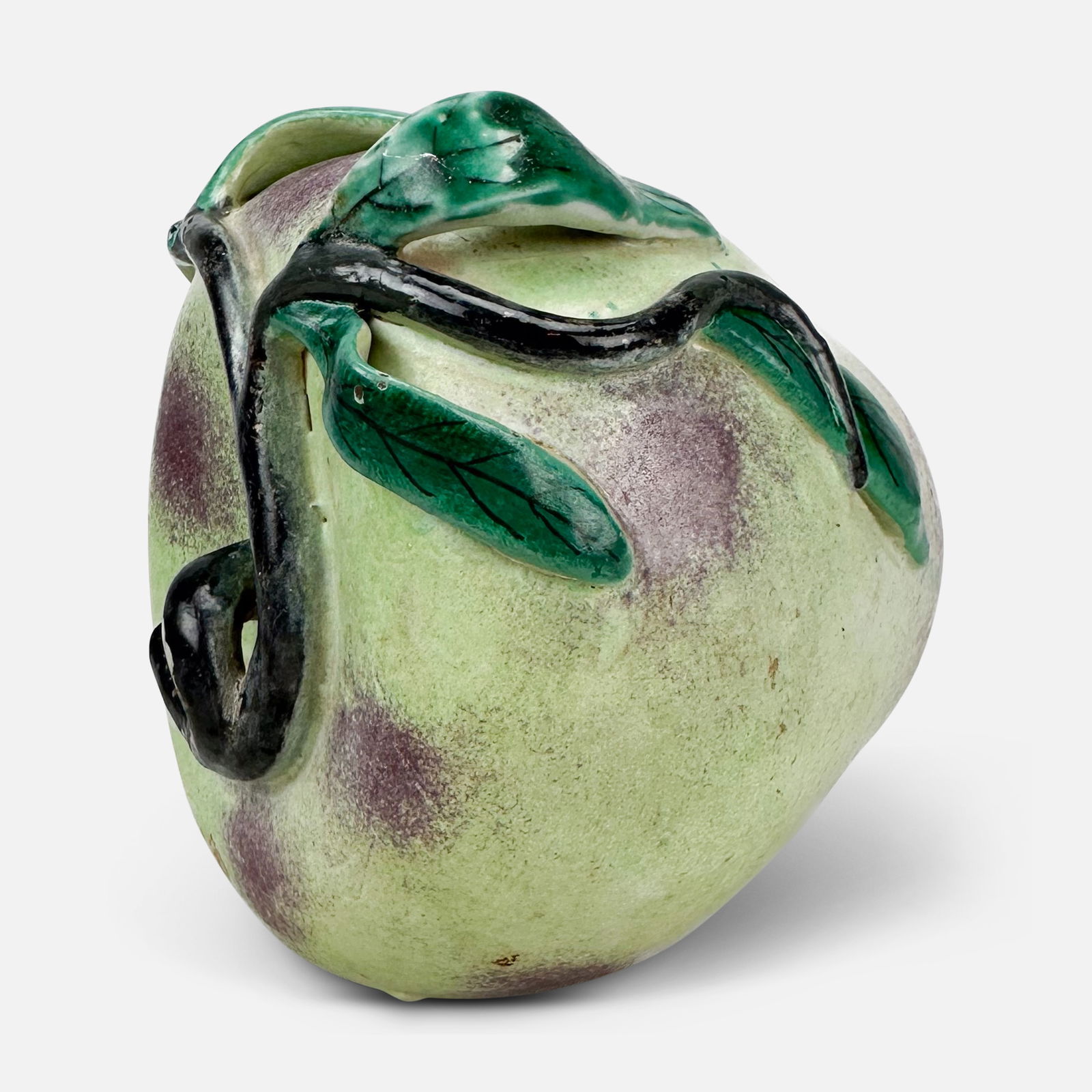 Antique Chinese Export Pottery Large Painted Peach Altar Fruit Figurine (1 of 6)