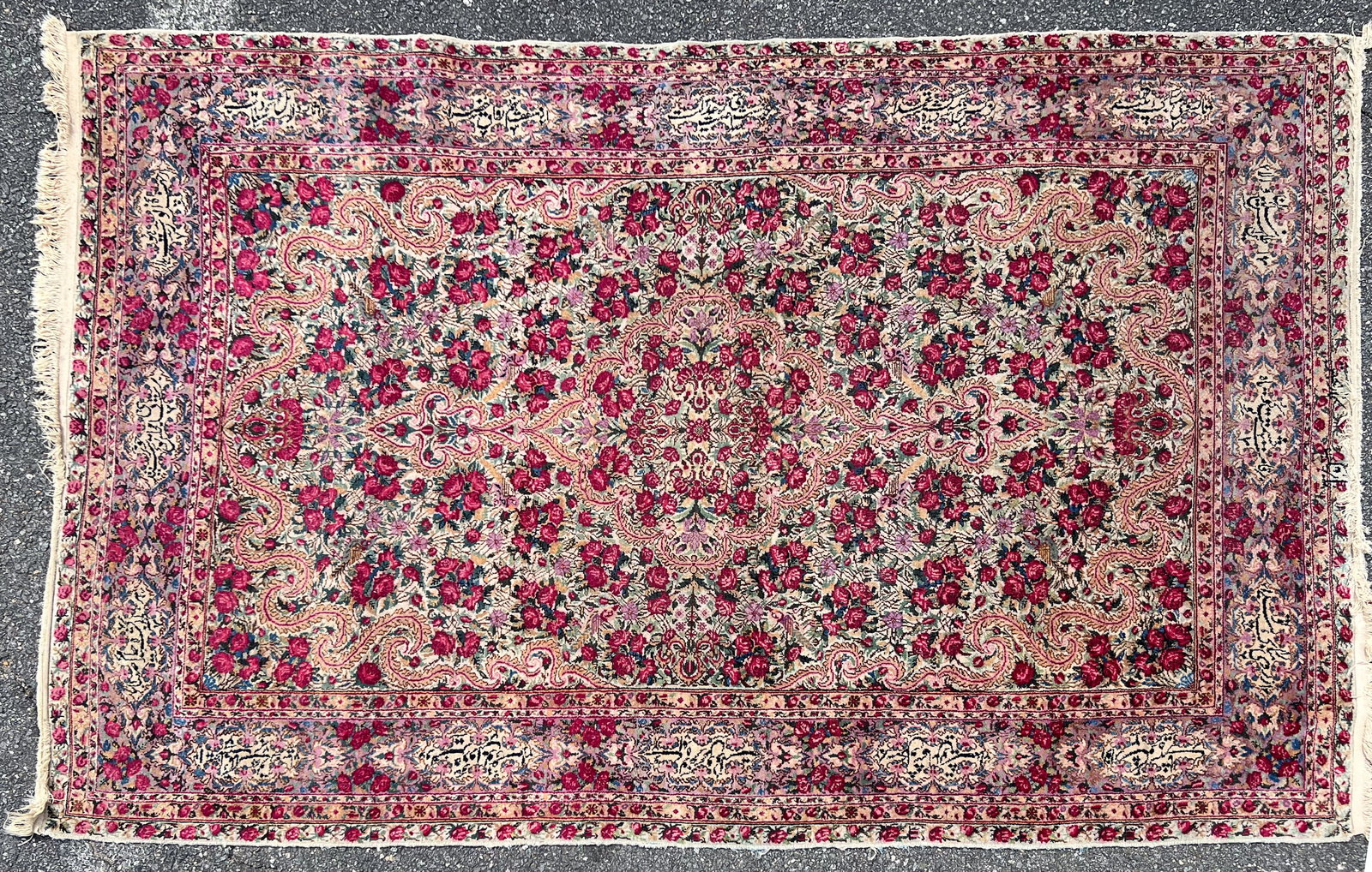 7' Floral Rose Hand Knotted Area Rug (1 of 13)