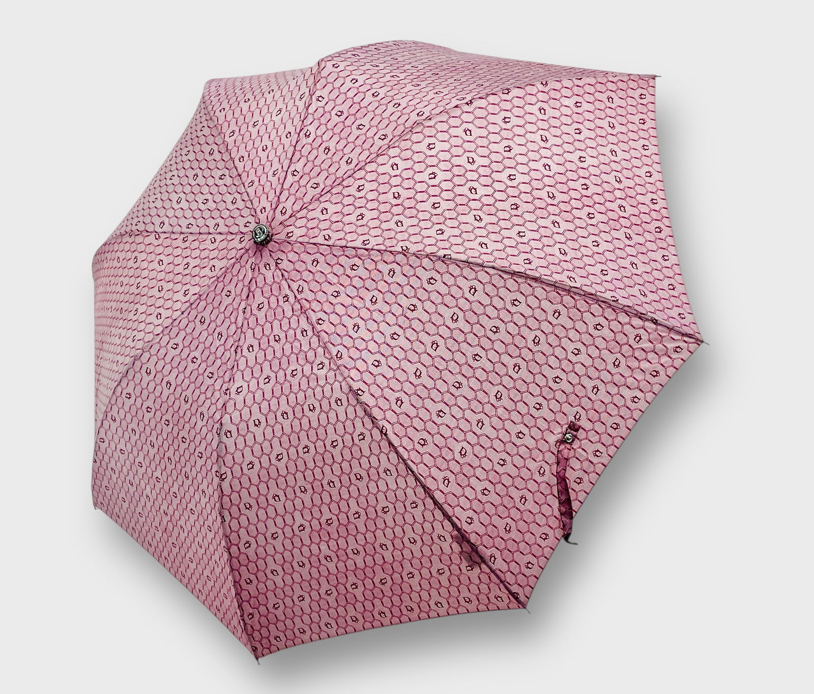 CHRISTIAN DIOR Paris France Pink Trotter Umbrella (1 of 4)