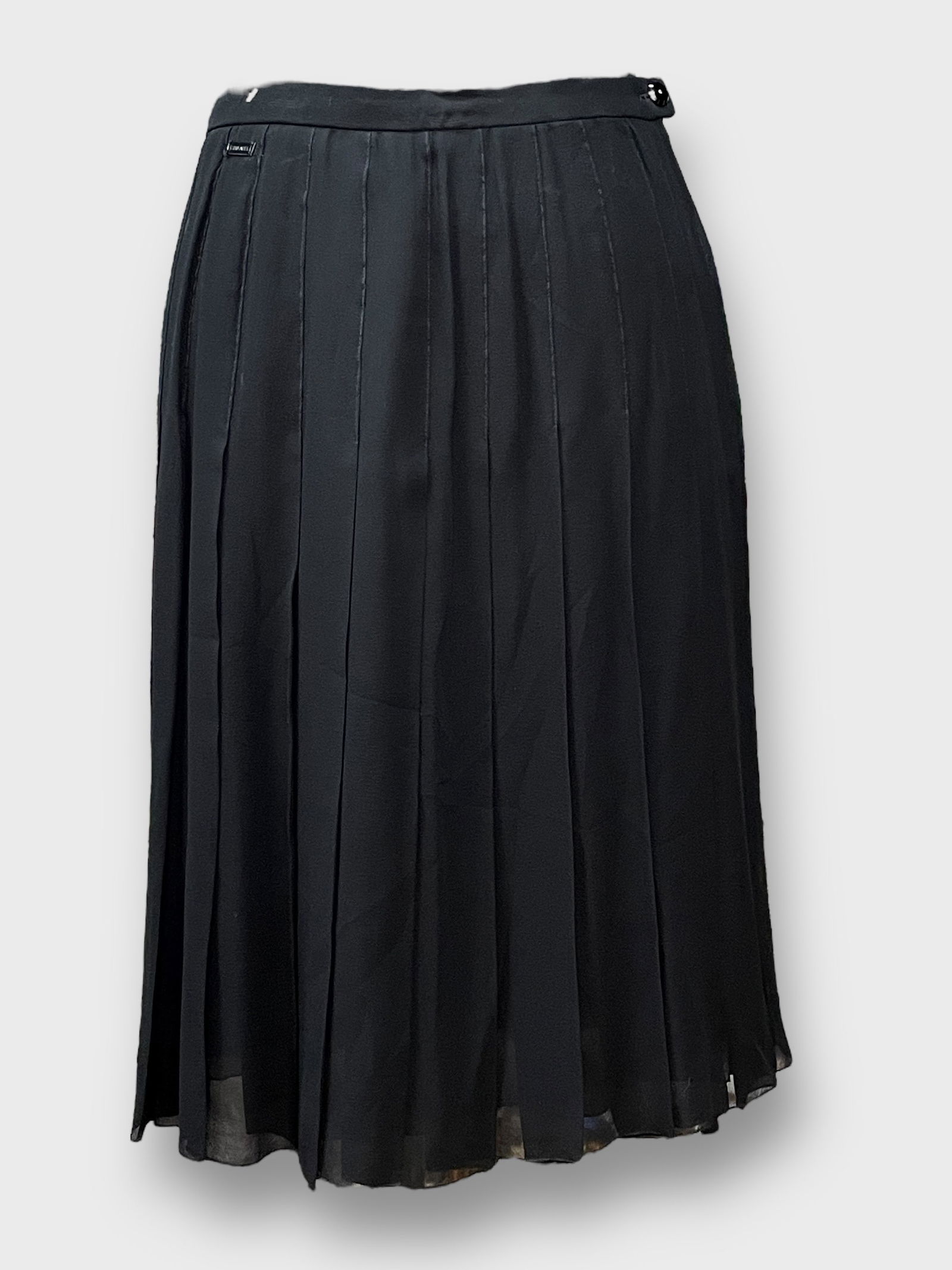 CHANEL Vintage Silk Pleated Chiffon Skirt size 42: Preowned, sold as is