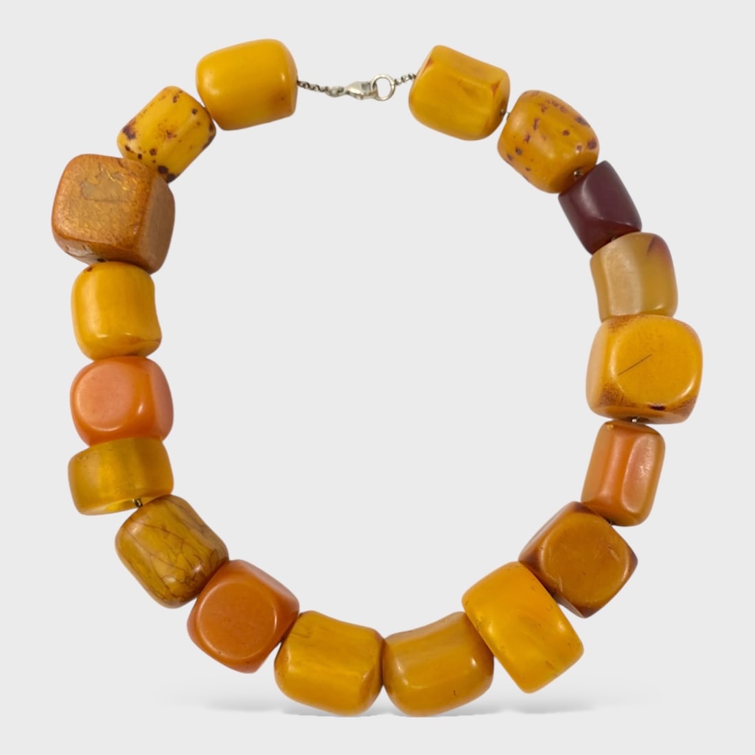 COPAL & BAKELITE CHOKER NECKLACE Vintage Butterscotch Chunky Bead  Hippie Boho (1 of 2)