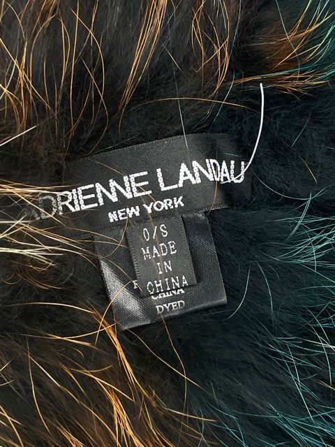 ADRIENNE LANDAU Multicolor Fox Collar/Muff: Preowned, sold as is. Approx. 10 1/2" x 13".