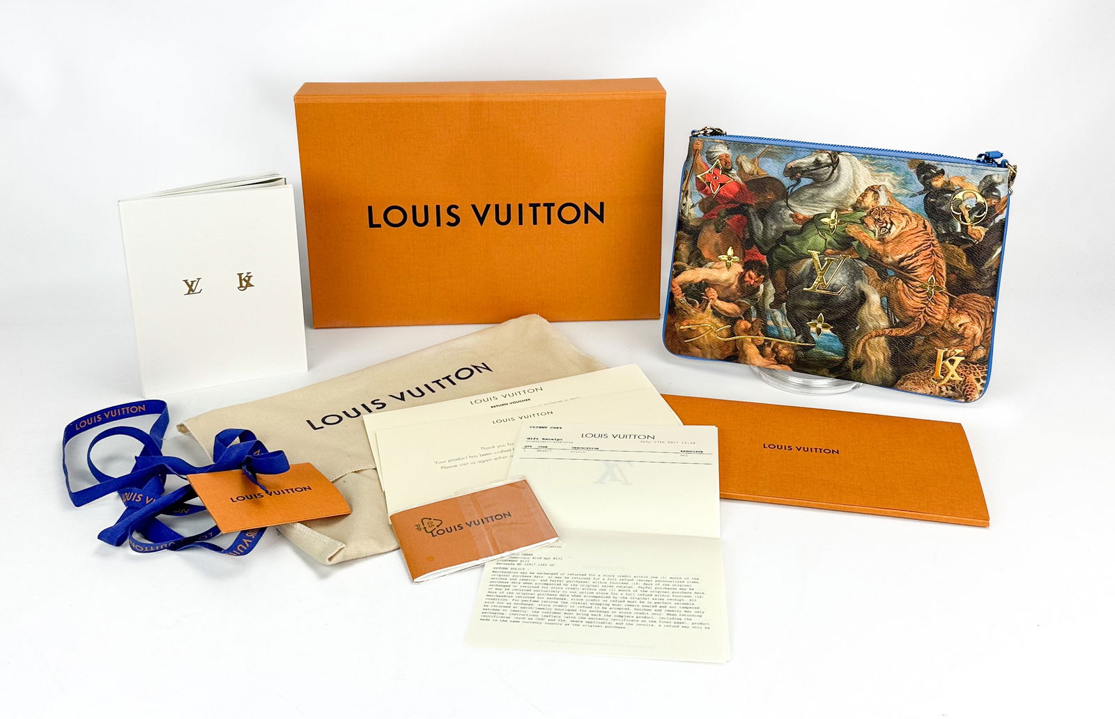 LOUIS VUITTON Limited Edition Jeff Koons Rubens Print Pochette Clutch (1 of 12)