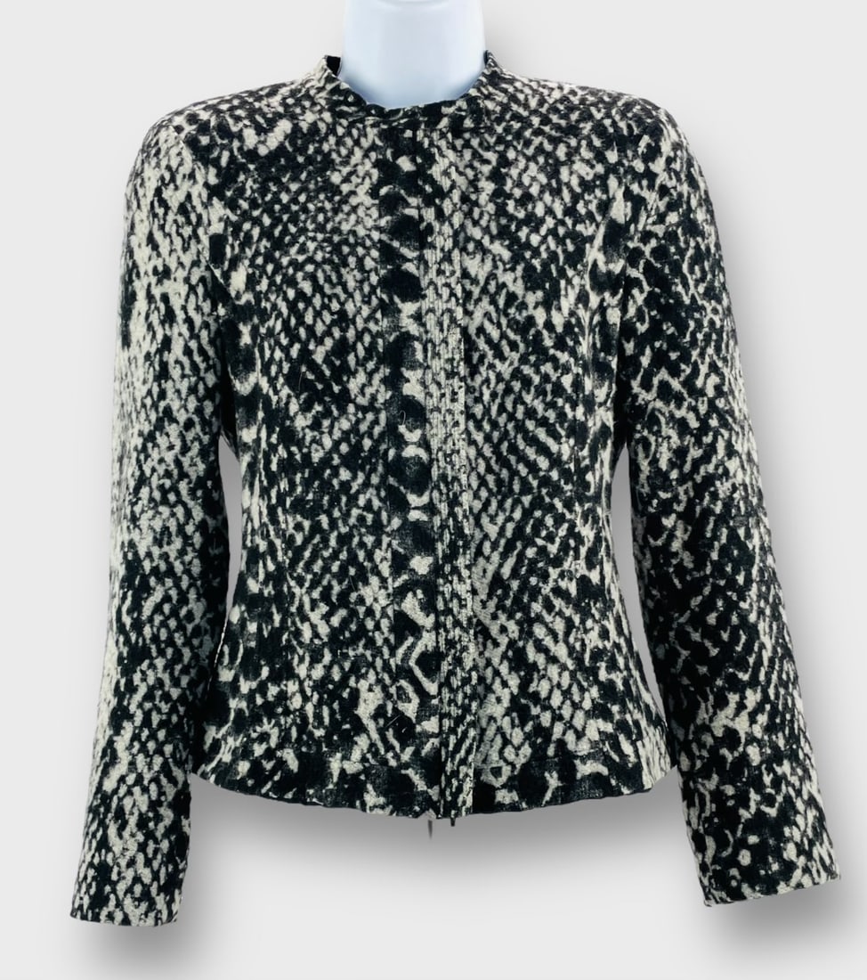 GIORGIO ARMANI Wool Blend Snakeskin Print Jacket Size 40 (1 of 4)
