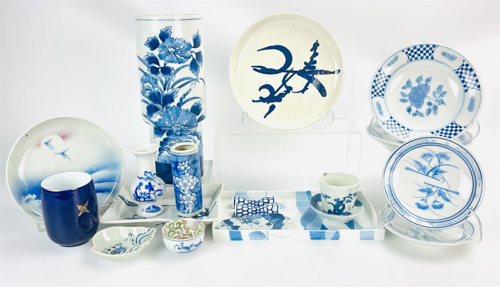 Assorted Vintage Japanese Porcelain: Vases, Plates, Utensil Rests, Bowls, & Cup (1 of 19)