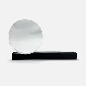 Signed Steuben "Night and Day" Modern Art Crystal Sculpture
