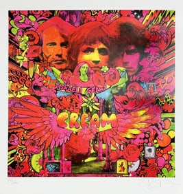 Cream "Disraeli Gears" Limited Edition Signed Martin Sharp Album Poster