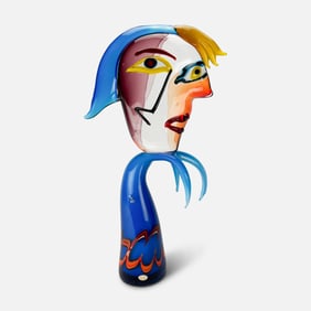 Allesandro Barbaro for Vetro Artistico Murano Italy Art Glass Picasso Mario Badioli Style
