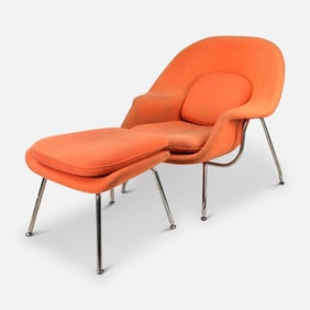 Eero Saarinen for Knoll Style MCM Womb Chair W/Ottoman