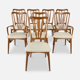 Eight Hornslet Niels Koefoed Danish Modern "Ingrid" Teak MCM Dining Chairs