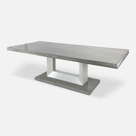Belle Meade Signature Auden Wood and Steel Dining Table 8' 9"