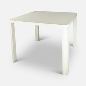 Karl Springer Minimalist Style Off-White Square Game Center Table #1