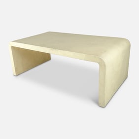 Karl Springer Minimalist Style Off-White Cocktail Coffee Table