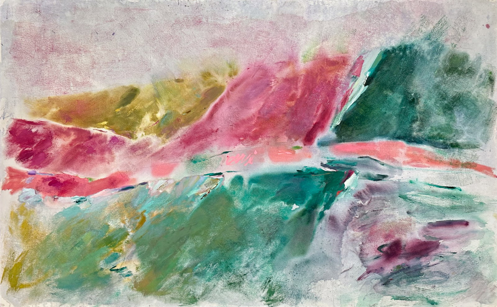 88" Mary Ann Harman "Laurel Bloomery" 1981 Arylic on Canvas Painting (1 of 10)