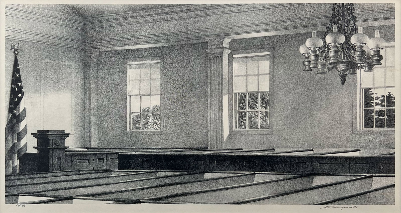 Stow Wengenroth "Spirit of New England" 1956 Original Lithograph Framed Print (1 of 5)