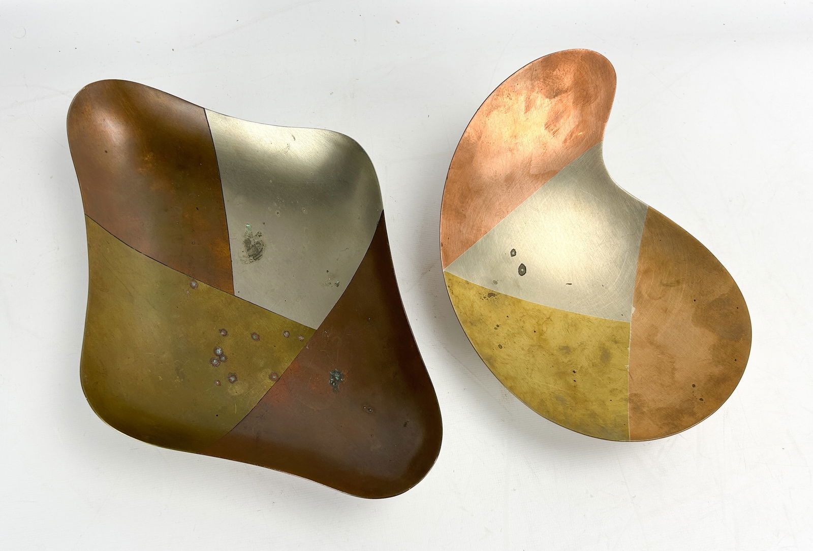 Metales Casados and E. Cabello Mexican Mixed Metal Amoeba Footed Bowls (1 of 7)