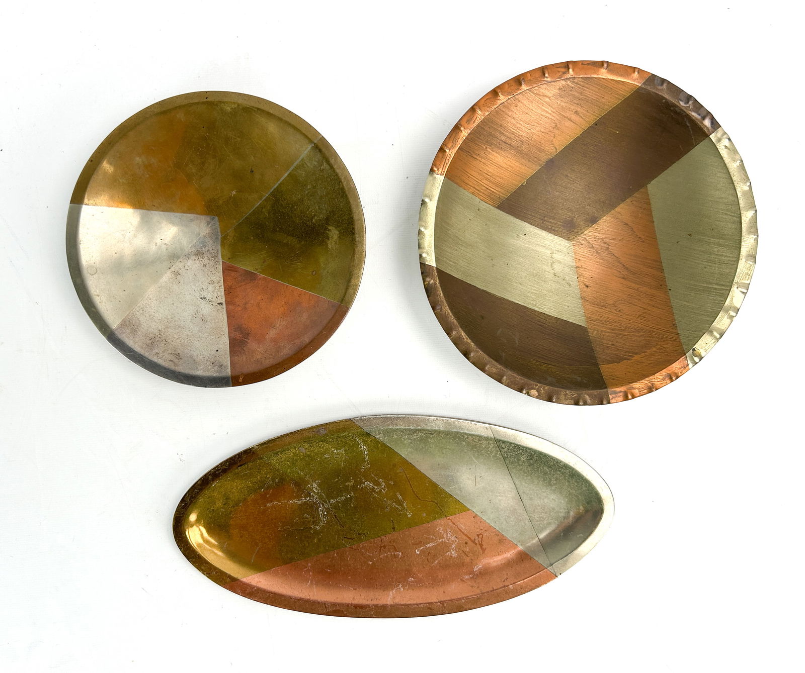 Metales Casados and Los Castillos Taxco Mexican Mixed Metal Footed Bowls and Tray (1 of 5)