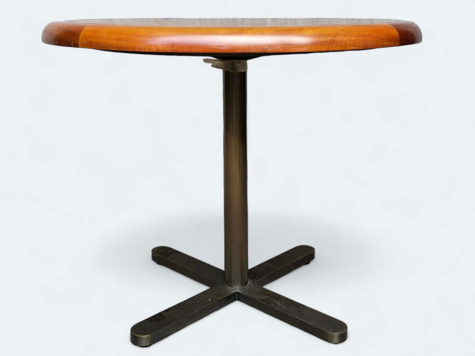 Fine Solid Bronze and Wood Round Top Bistro Breakfast Table (1 of 5)