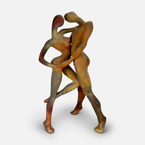 George Tudzarov Zaro "Jazz #3" Figural Art Pottery Raku Sculpture w/Artist Signed COA