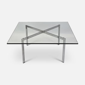 Mies Van Der Rohe Barcelona Chrome Bar and Glass Table for Knoll