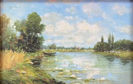 Aan de Waterkant IV Rural Landscape Framed Print