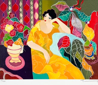 Itzchak Tarkay "Brilliance" Silkscreen Print Framed
