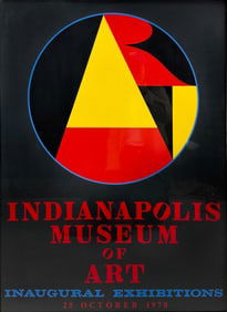 Robert Indiana "Indianapolis Museum of Art, Inaugural Exhibitions" 1970 Framed Poster