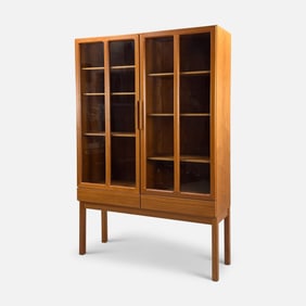 Ib Kofod Larsen for Faarup Mobelfabrik Furniture: Teak Wood Glass Display Cabinet FA 699