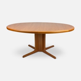 Rosengaard MCM Teak Wood Dining Table w/Two Leaves Danish Modern