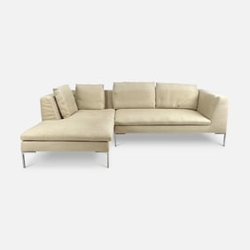 Antonio Citterio For B & B Italia "Charles Right Arm" Sectional Upholstered MCM Sofa