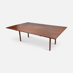Fine Country Farm MCM Solid Walnut "Harvest" Drop Leaf Dining Table