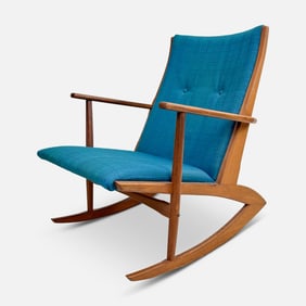 Holger Georg Jensen for Tønder Møbelværk Danish Modern Teak Rocker
