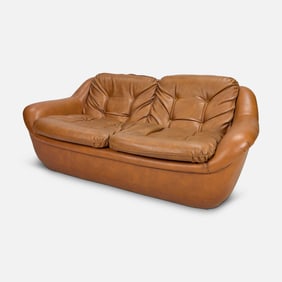 Overman Swedish Modern Loveseat Sofa MCM Small Two-Seater