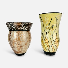 Two West Studio Art Pottery Vases