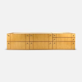 Geiger Brickel Three Piece Office Cabinets Drawers