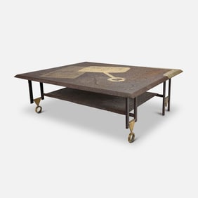 Jean Jacques Argueyrolles Iron & Bronze Coffee Table