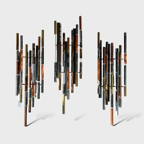 1984 R. H. Raymond Berger Balto Mixed Metal Brutalist Wall Art