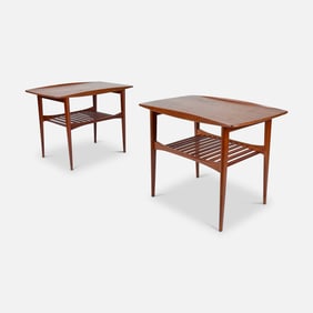 Pair Tove & Edvard Kindt-Larsen for France & Son Danish Modern MCM Teak Side Tables