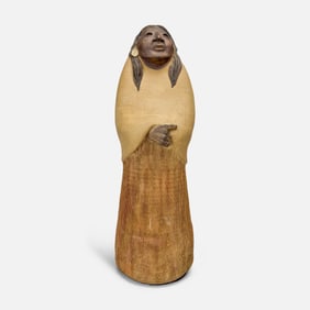 P. B. Jones Signed Original Native American Iroquois Pottery Sculpture
