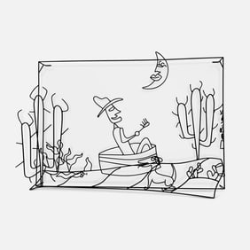 Barrett DuBusk "Bathwater Serenade" Metal Wall Sculpture Jere School
