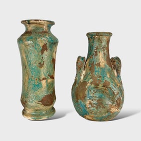 Two Fortunata Italian Large Art Pottery Vases