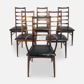 Six Niels Koefoed Danish Modern 'Lis' Rosewood Dining Chairs