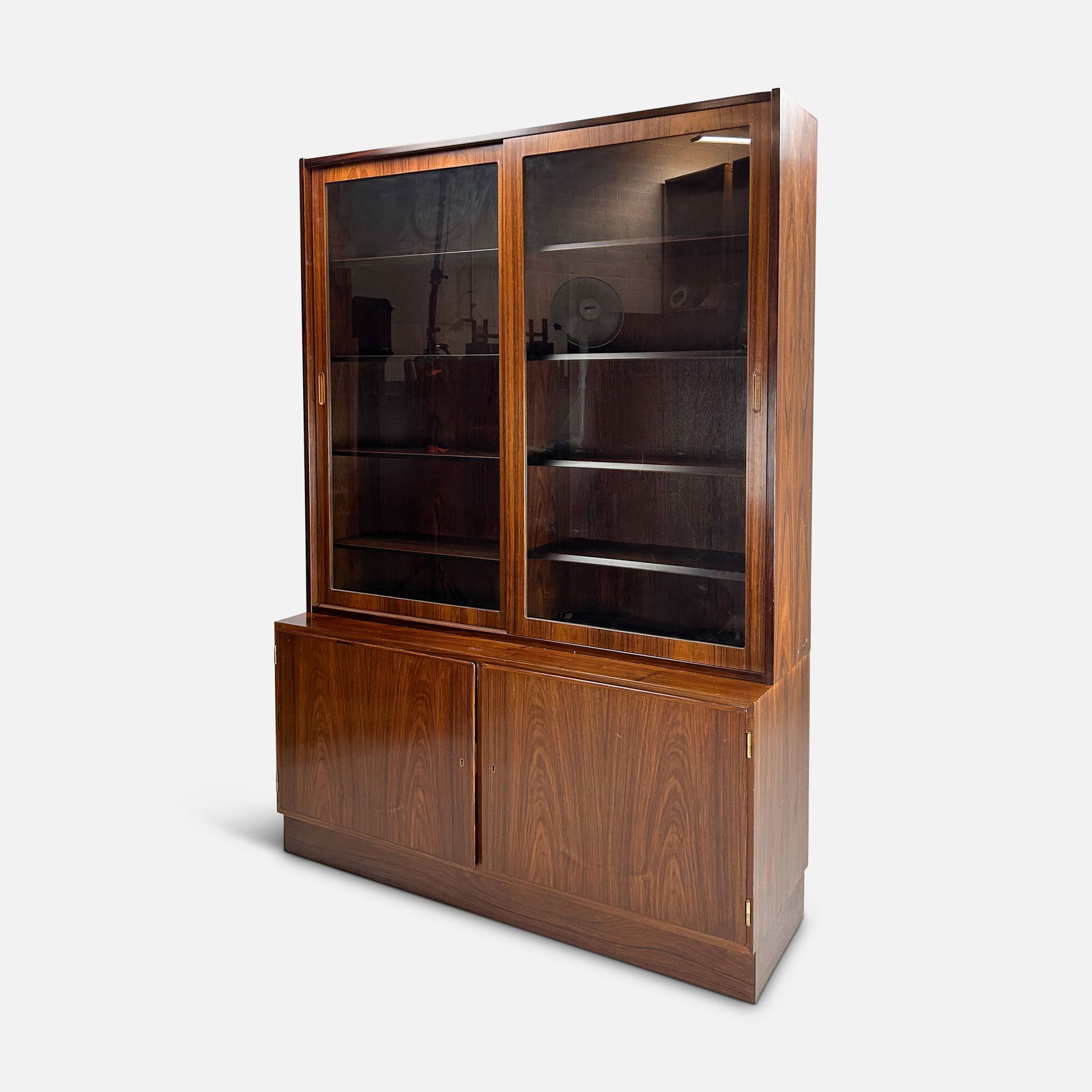 Poul Hundevad Danish Modern Rosewood Two-Piece Glass Display Cabinet (1 of 19)